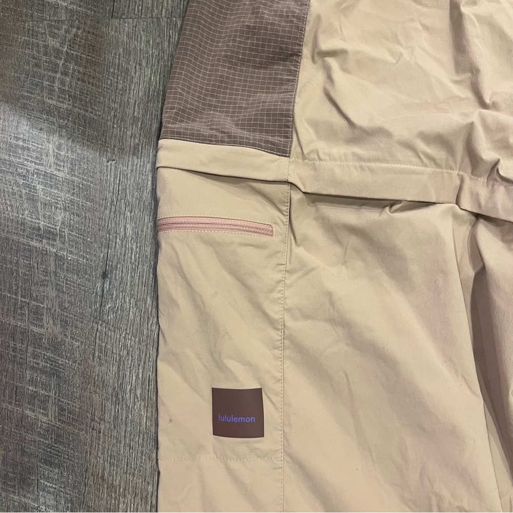 lululemon athletica Beige & Brown Track Joggers with Purple Drawcord - Picture 8 of 12